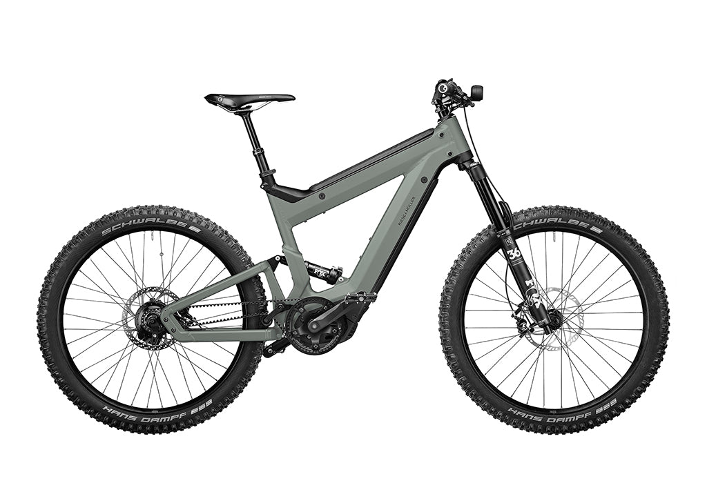 Riese and Muller Superdelite Mountain in Warm Silver Matt. 