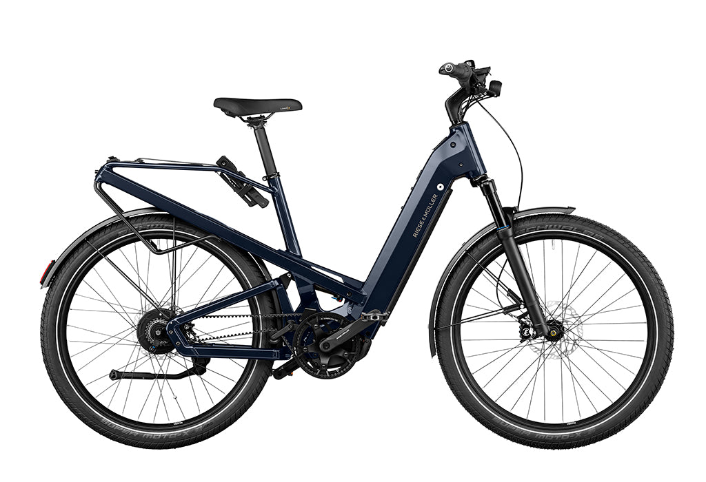 Riese and Muller Homage in Deepsea Blue Metallic.
