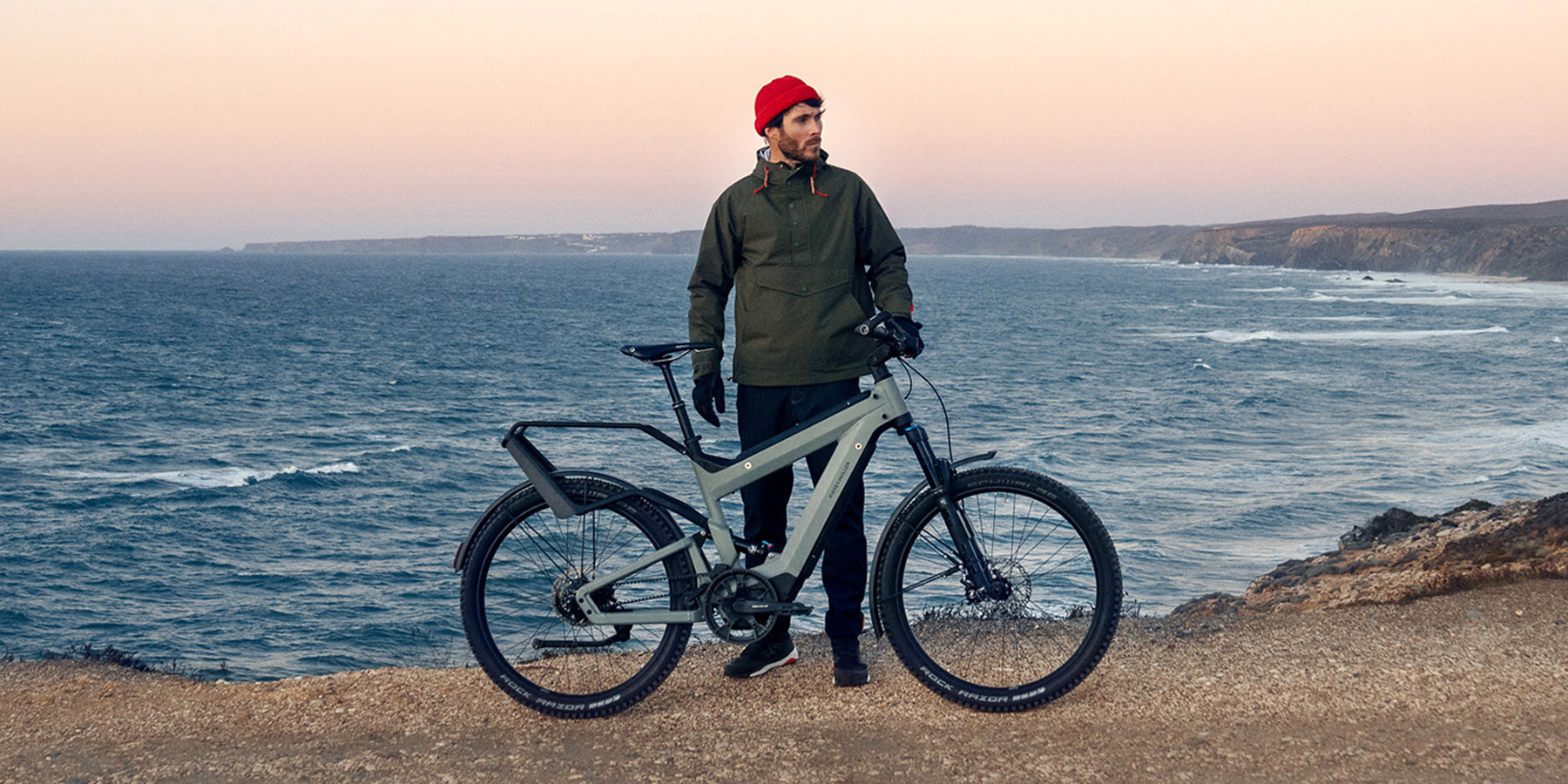 A man with his Riese and Muller Superdelite electric bike