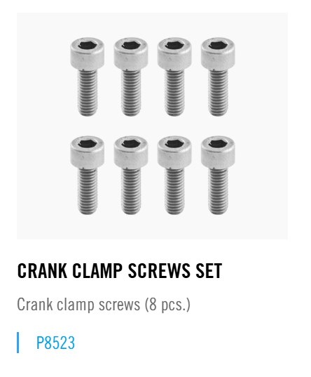 Pinion Crank Clamp Screws (8 pcs)
