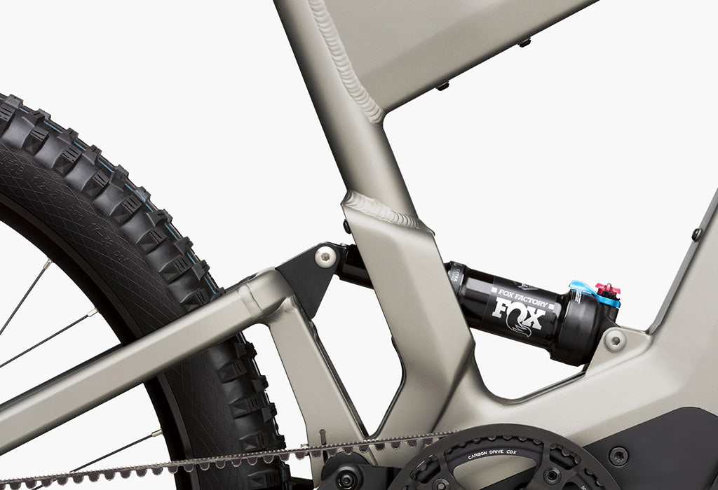 The FOX rear suspension on a Riese and Muller Superdelite Mountain. 