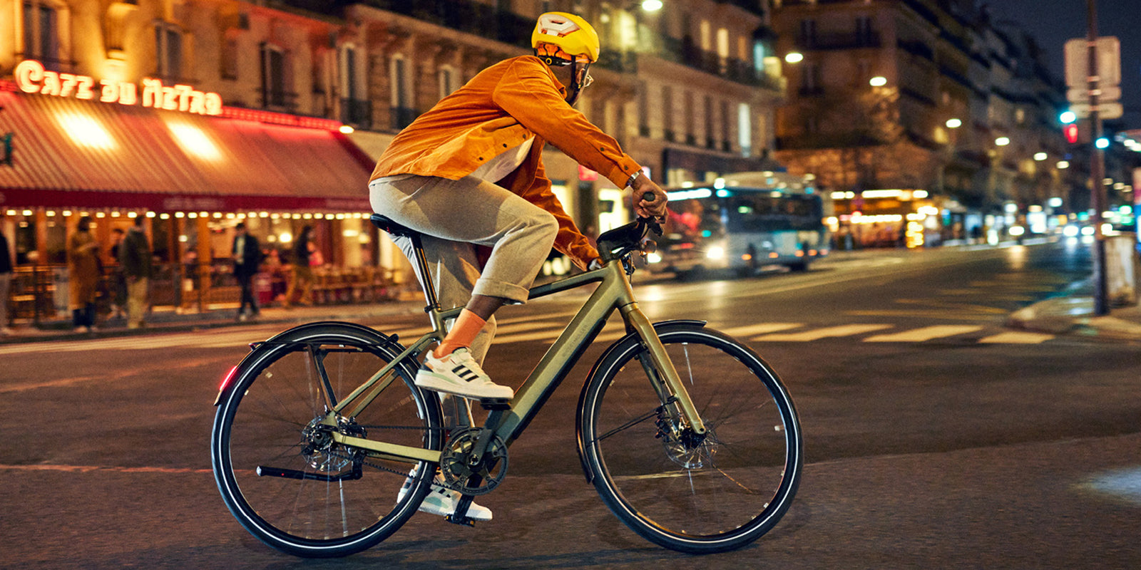 Man riding a Riese and Muller UBN Five in the town